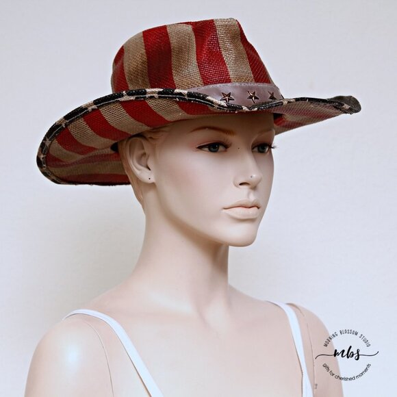 Cody James American Flag Straw‎ Cowboy Drifter Hat main image 8